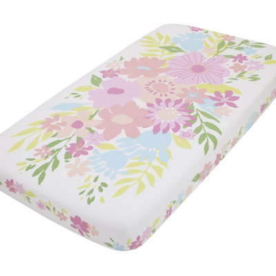 NoJo Floral Burst Konstantin Flower 100% Cotton Photo Op Fitted Crib Sheet