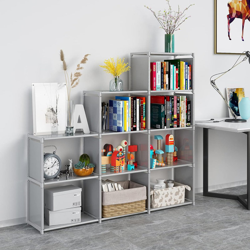 Bibliothèque portative, rangement à 9 cubes