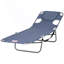 Chaise longue de plage pliante avec trou pour le visage et fentes pour accoudoirs, chaise de bronzage réglable à 5 niveaux
