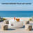 Outdoor Propane Fire Pit Table with Hidden Tank Storage-1558956012