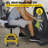 Rolling Garage Stool, 300LBS Capacity, Adjustable Height from 24 in to 28.7