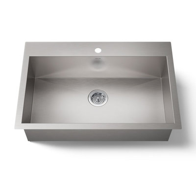 Vault™ 33" L x 22" W Top Mount/Under Mount Large Single Bowl Kitchen Sink