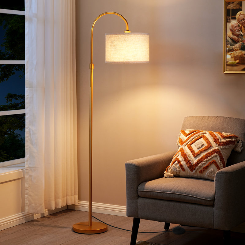 Nantwich 61.8'' Arched/Arc Floor Lamp, Gold