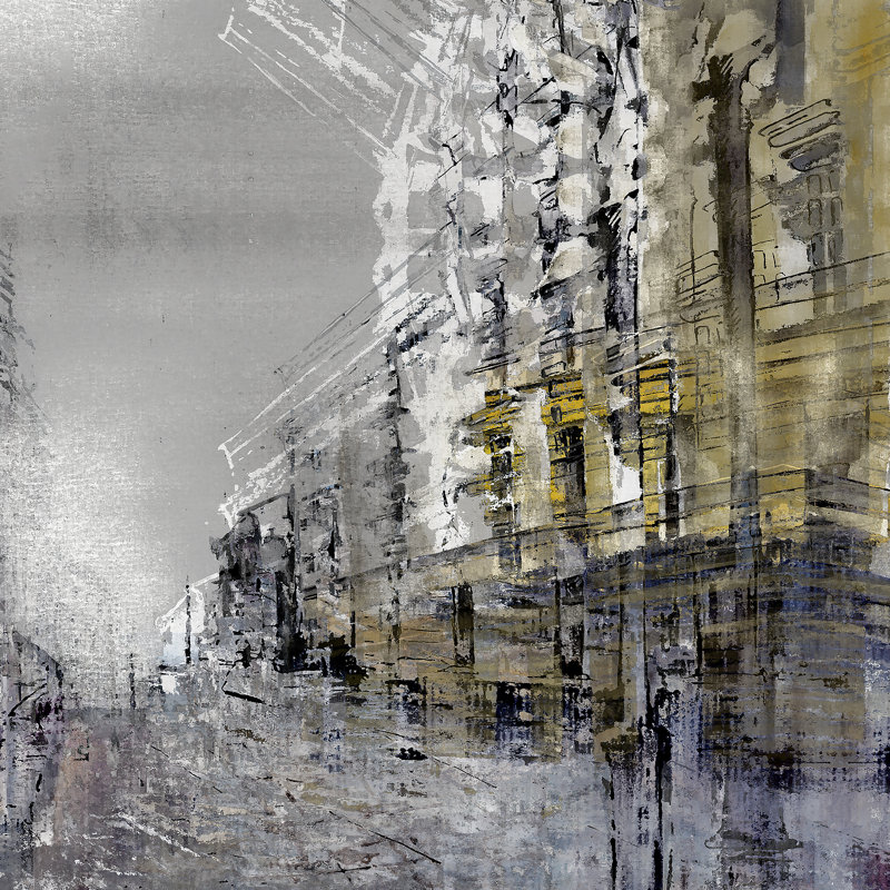 " Ghetto Walk II " Painting Print, 12'' H x 12'' W