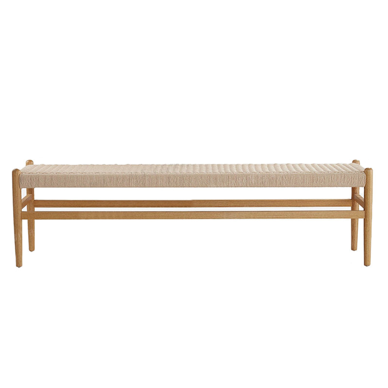 Braeton Solid Wood Bench, Natural, 17.32"  H x 62.99" W x 17.72" D