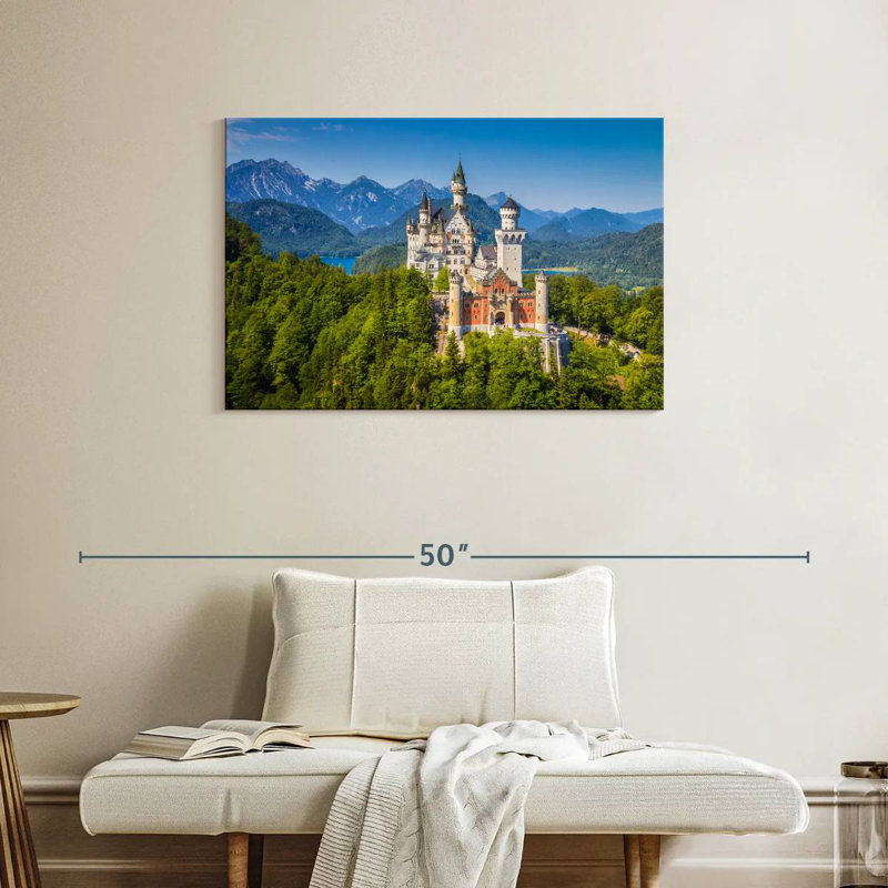 Lilie, château allemand de Neuschwanstein, H 24 po x l 36 po
