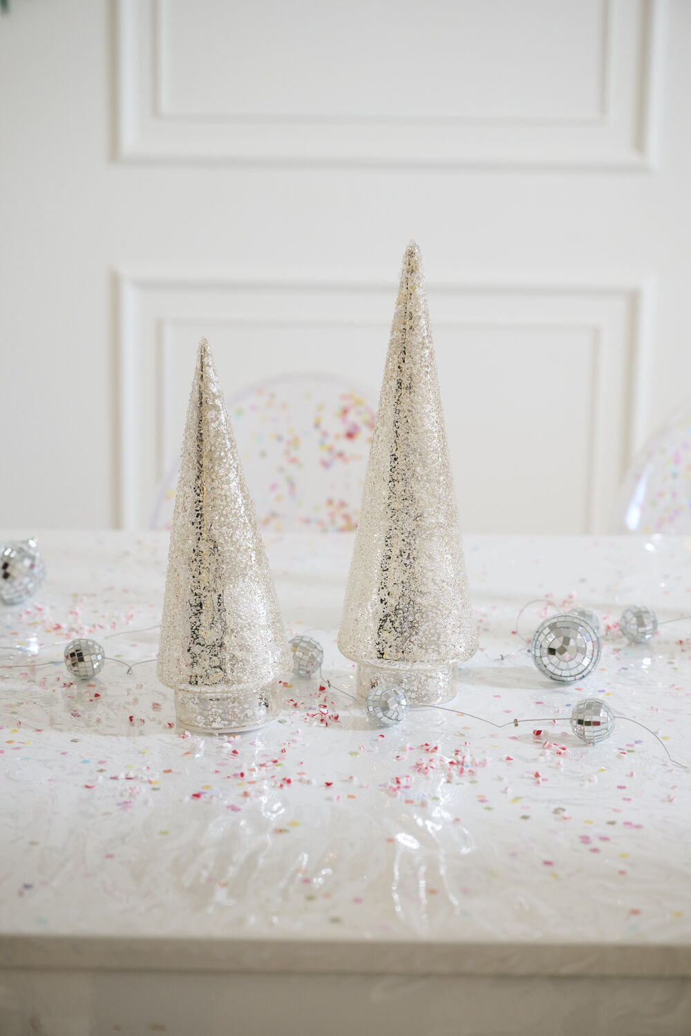 Lighted Metallic Tabletop Tree, 10 in x 3.5 in