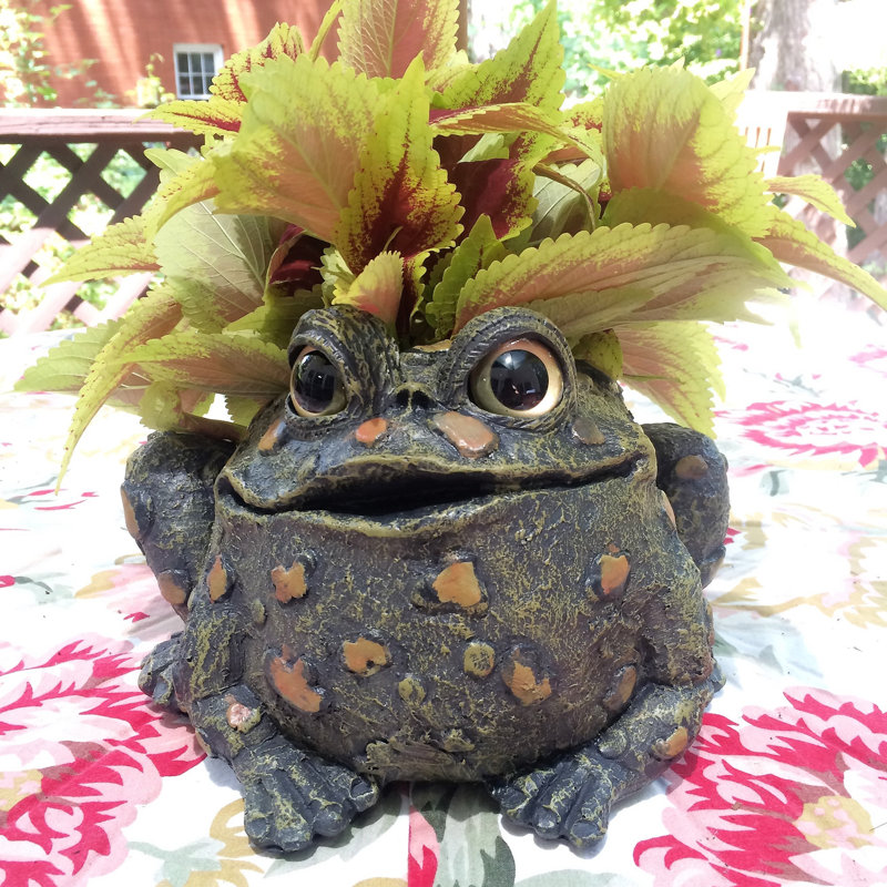 Pot à fleurs statue "Toad Hollow" Classic, Vert foncé