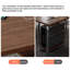 Bureau moderne en bois massif minimaliste avec base en acier inoxydable-489800769