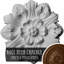 Médaillon de plafond Endurathane Odessa, DO 7 1/2 "x P 1 1/8" (convient aux auvents jusqu'à 2 1/2 "), finition d'ombre de nuit peinte à la main-27779329