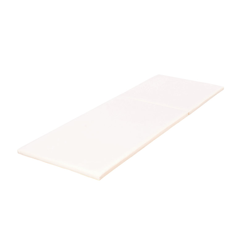 2" Thick Chaise Lounge Cushion - Waterproof Foldable 2-Section Design-For Poolside, Patio & Garden, Cream