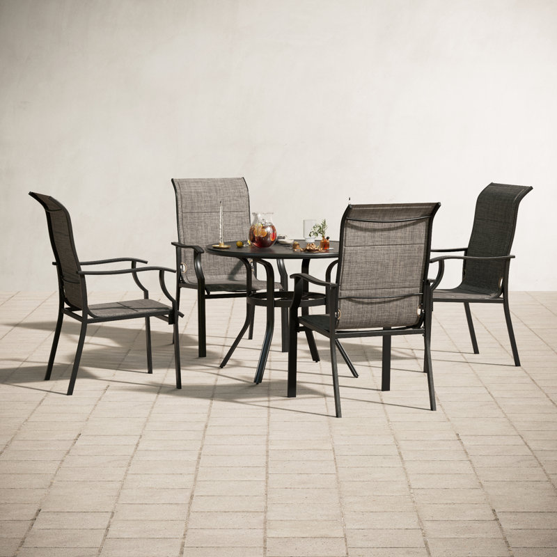 Leonard 4 - Person Patio Dining Set with Round Table