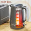 HOMCOM 1.7L 3000W Fast Boil Electric Kettle and 2 Slice Toaster Set-1952127393