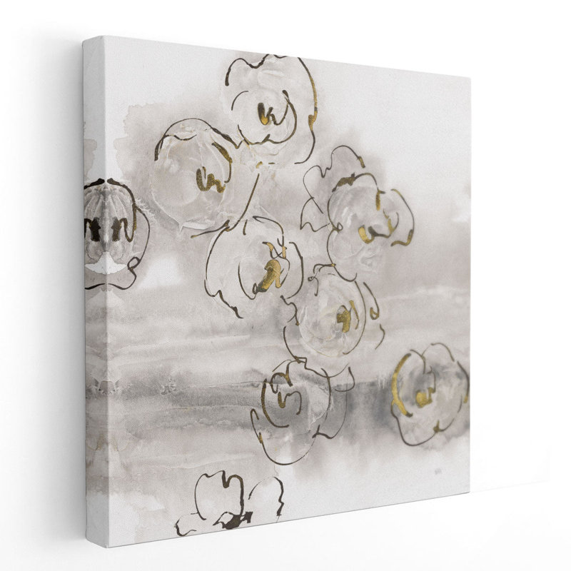 Gold Dust I - reproduction d'art sur toile, H 12 po x l 12 po