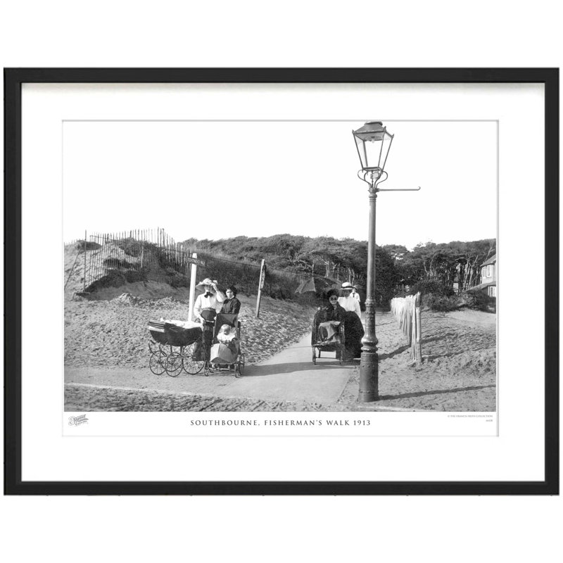 Southbourne, Fishermans Walk 1913 by Francis Frith - Single Picture Frame Print, 60cm H x 80cm W x 2.3cm D