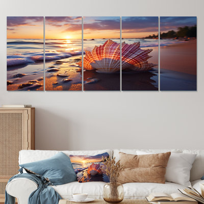 Décoration murale 5 pièces Sunset Shoreline Treasures II - Plage côtière