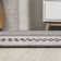 Elvin Striped Machine Woven Polypropylene Area Rug in Cream/Black