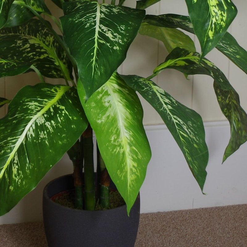 100cm Faux Tree in Metal Planter, Gold