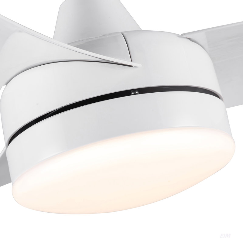 Ventilateur de plafond blanc de 42 pouces avec lumière DEL