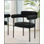 Ensemble de 2 chaises de salle à manger en tissu avec accoudoirs et structure en métal Boucle-712440740-712440742