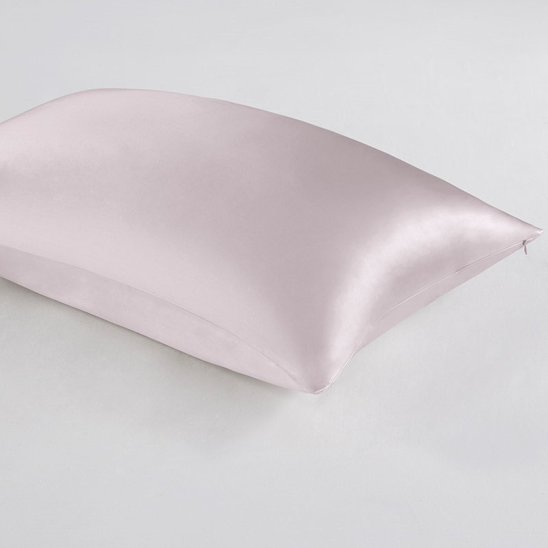 Taie d'oreiller simple en soie 100% mûre Gracie Mills Mirabel, Rose