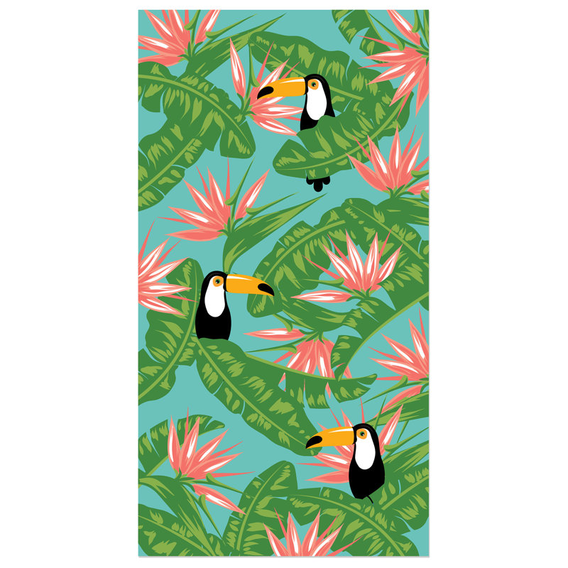 Serviette de plage 100% coton Velour Greenery