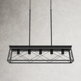 Soleil 5 - Light Dimmable Kitchen Island Square / Rectangle Chandelier