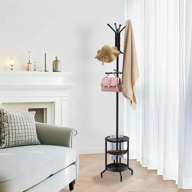 Portemanteau avec porte-parapluie, Noir