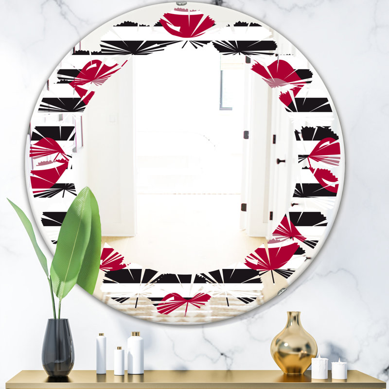 Miroir mural Leaves Lips, H 31,5 po x l po
