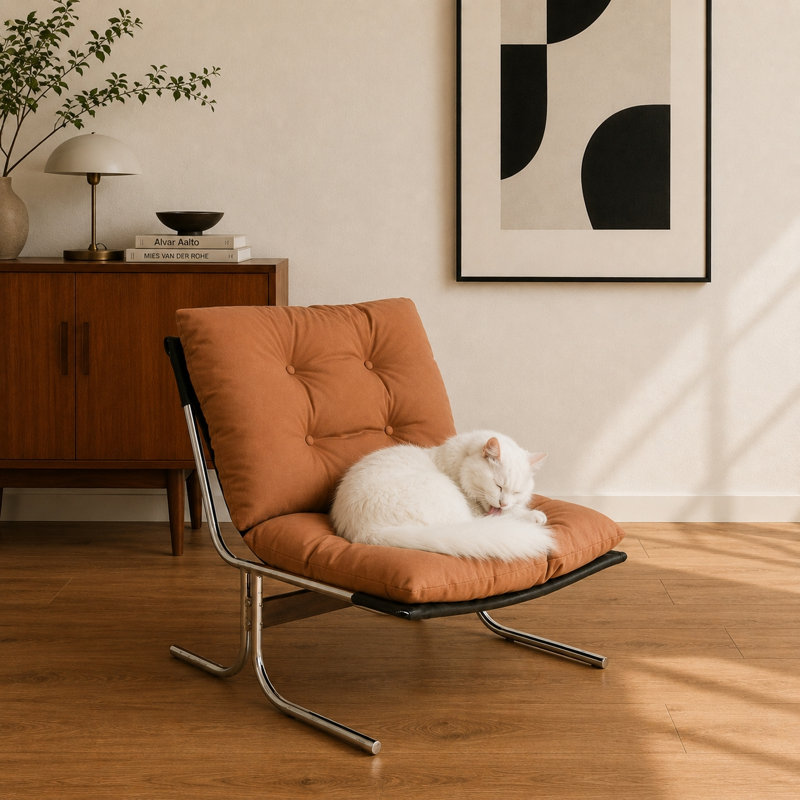 Upholstered Accent Chair, Brown