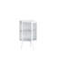 Armoire 22,25 po avec porte en verre trempé et tablettes de rangement pour la salle de bain, le salon et la chambre à coucher