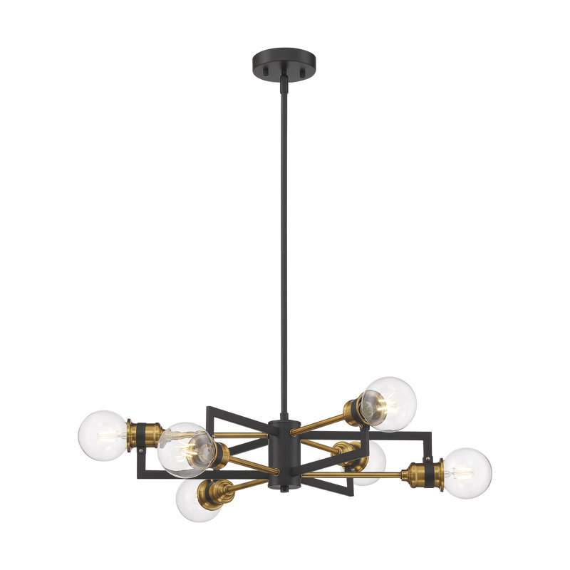 Lustre linéaire moderne Spoutnik à 6 lumières Tommie
