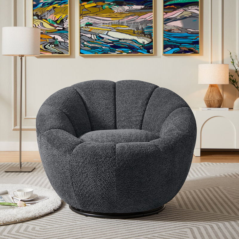 Chaise d'appoint rembourrée, Ourson gris foncé