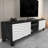 Modern TV Stand with Marble Finish, Black & White, 59.1 x 13.8 x 15.9 inches | 100% Melamine Coated Particle Board, Thickness: 0.7 inches | Stylish & Functional Design for Living Room & Entertainment Areas-123311032