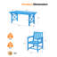 Ensemble de salle à manger d'extérieur en plastique PEHD blanc 7 pièces avec 6 fauteuils et une table rectangulaire-2045455472-2045455473