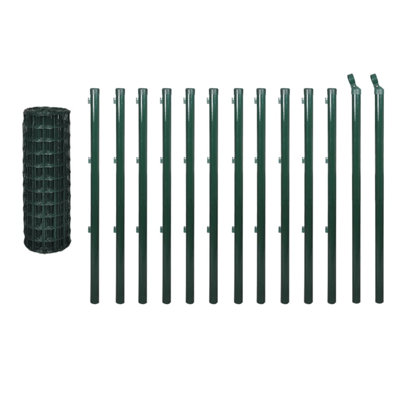 Euro Fence Steel 32.8ftx3.3ft Green