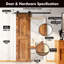 Porte en bois de pin massif non assemblé avec design H rustique noir H Design-71797989-71797983