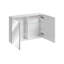 Kurran 900mm W 650mm H Surface Frameless Medicine Cabinet Mirror 4 Adjustable