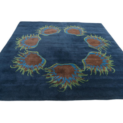 Tapis bleu marine Mullan