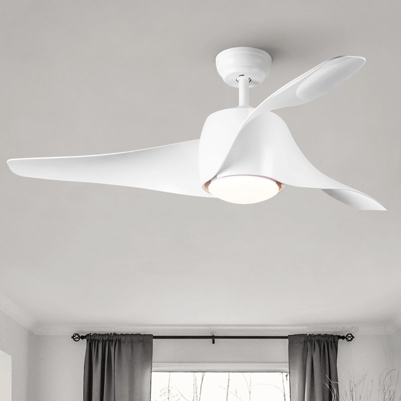 Ventilateur de plafond à DEL de 51,96 po avec télécommande et ensemble d'éclairage inclus