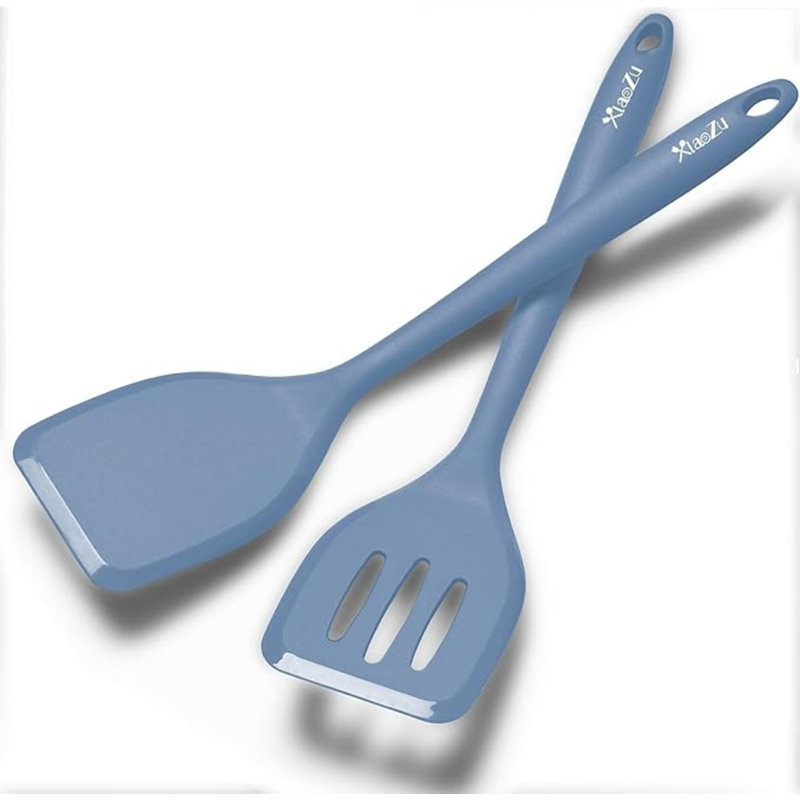 Ensemble de retourneur de spatules en silicone, spatules résistantes à la chaleur élevée avec une conception sans soudure, ustensiles antiadhésifs en caoutchouc pour la cuisson et la cuisson, sans BPA, 11 po