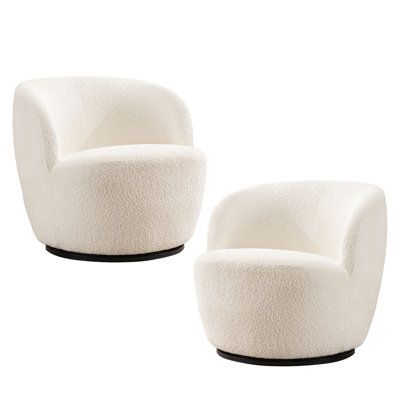 Fauteuil demi-tonneau pivotant Nen Boucle