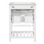 Meuble-lavabo autoportant de 24 po avec lavabo et tiroir en céramique intégré Thalviorx-126677484