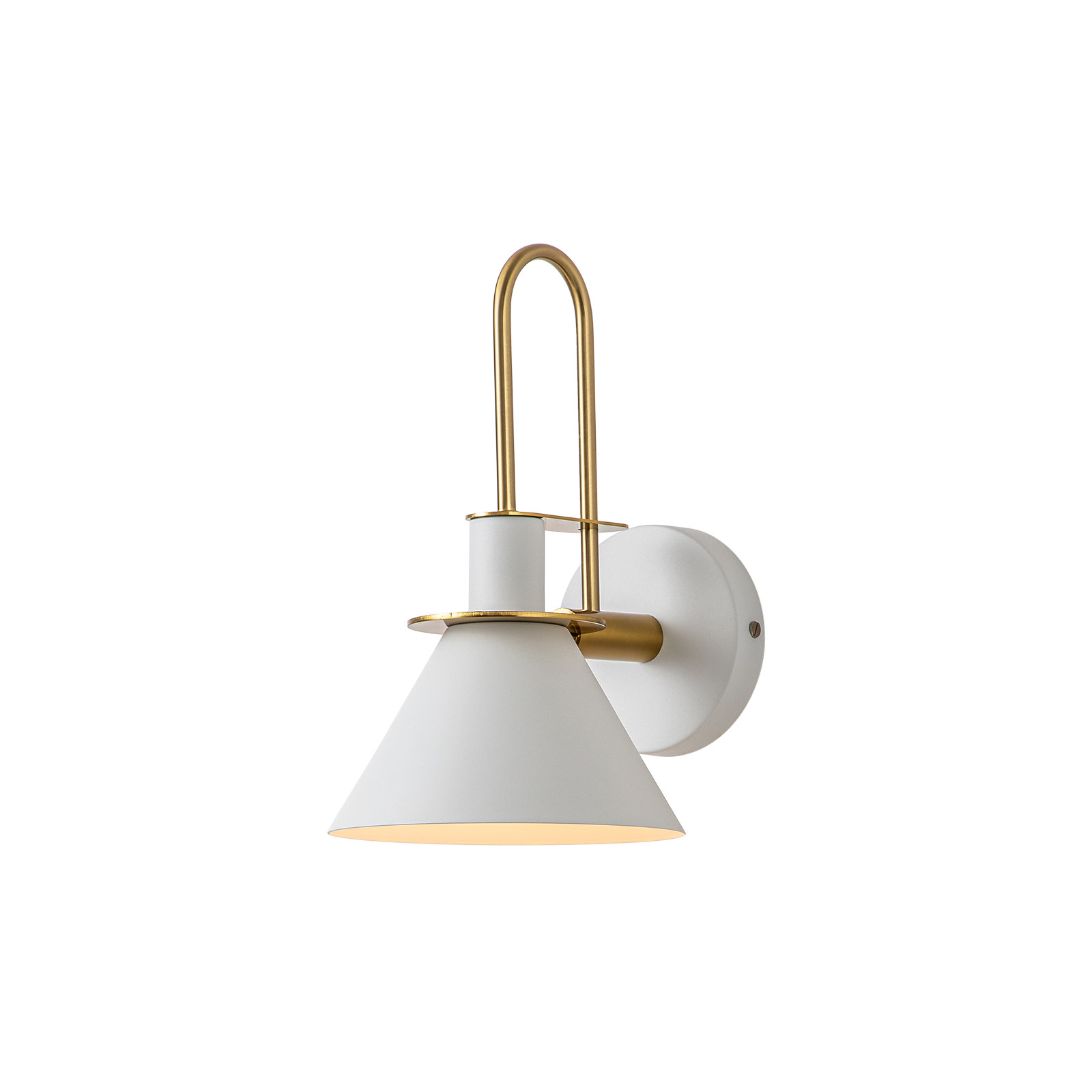 Jacoline 1-Light Dimmable Iron Armed Sconce , White