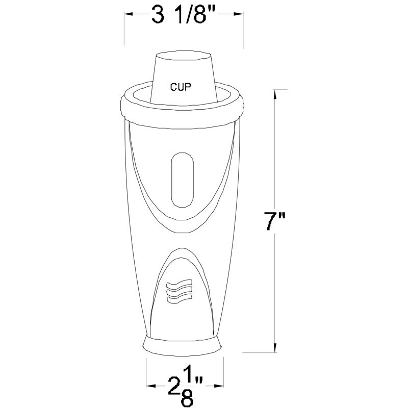 Bouchon de rechange pour distributeur de tasses, Nickel satiné