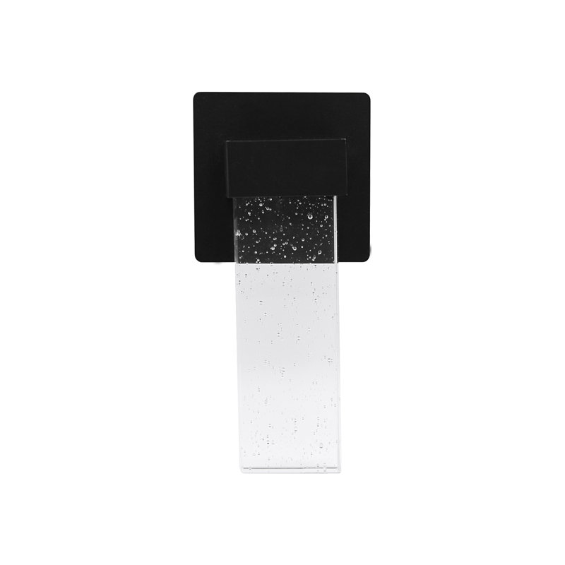 1 Pack 6W Modern Wall Sconce, 3000K LED Wall Light with Crystal Bubble Glass, 9.6 Inch Indoor Wall Fixture, for Yard Patio Garage, ETL Listed