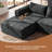 108.8'' Corduroy Gray Sofas Sectional for Living Room Cloud Sofa with L and U-Shape Upholstered Soft Frame Design Couches Modern Modular Couch with 2 Ottomans-1013756552-1015883793