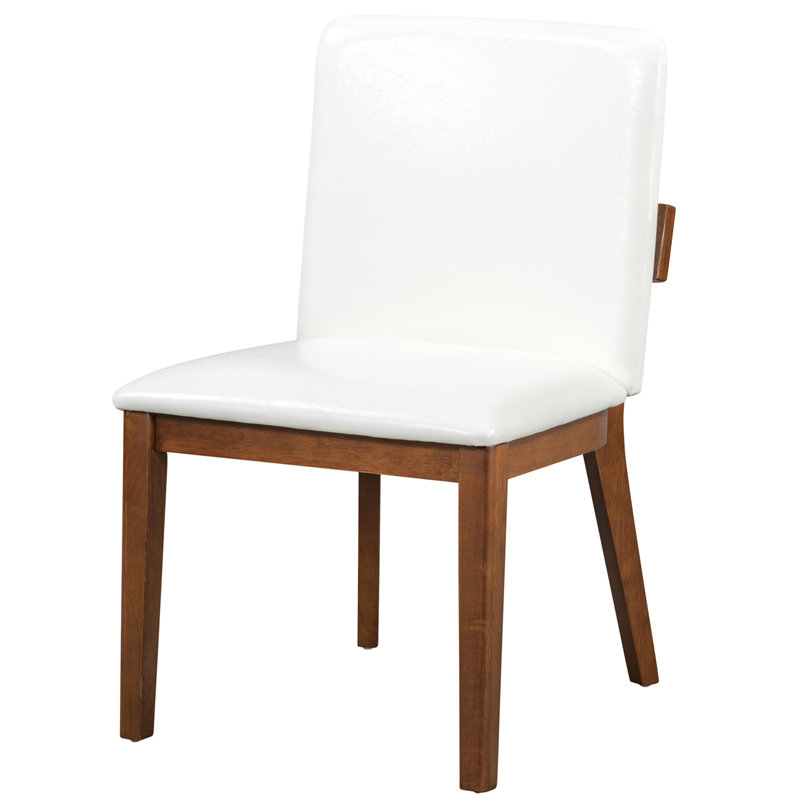 Ensemble de 2 chaises de salle à manger rembourrées modernes en cuir synthétique
