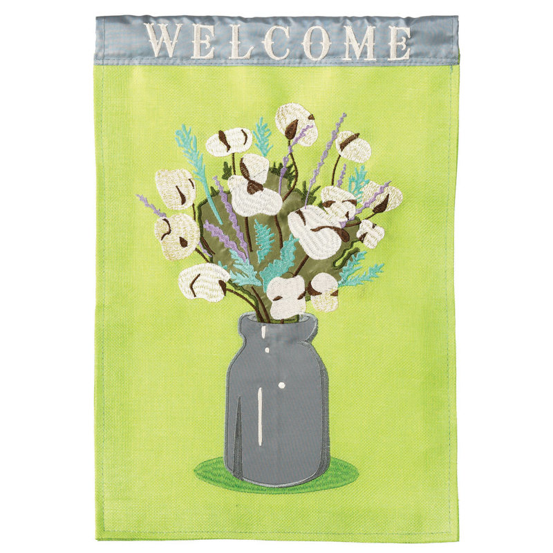 Drapeau de jardin en coton Gandhi, H 18 po x l 13 po