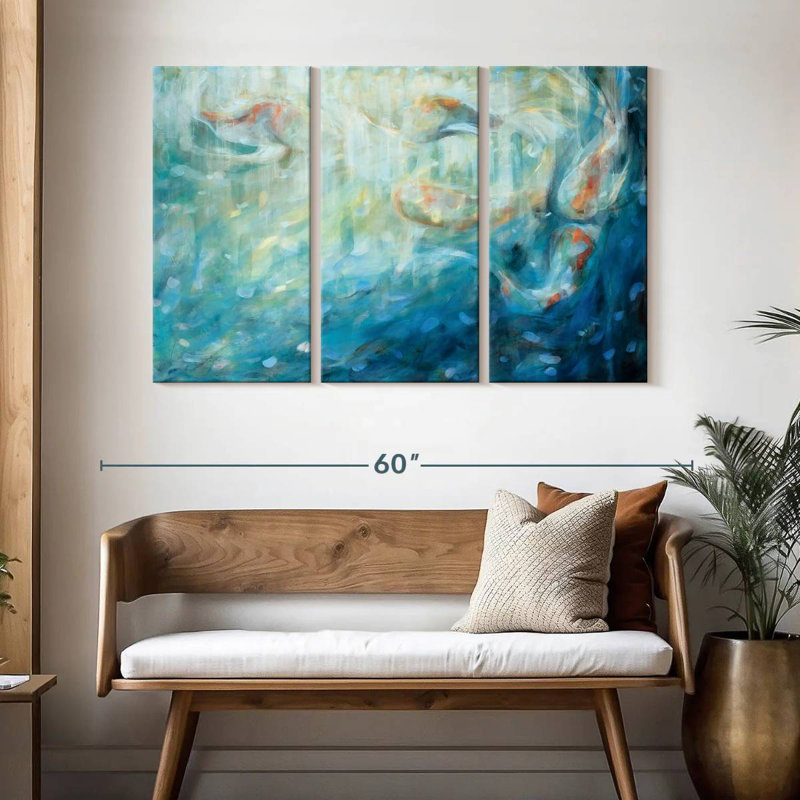 Brampt Playing Koi, 32" H x 50" W